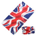 Foulard de motard extérieur multifonctionnel en microfibre de polyester promotionnel personnalisé Angleterre Grande-Bretagne Drapeau